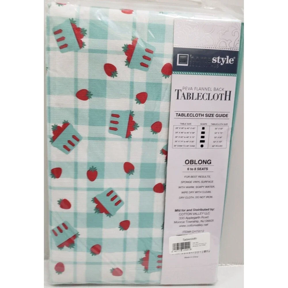 Printed Kitchen Vinyl Tablecloth,52
